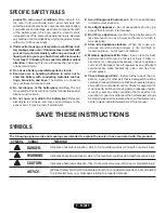 Preview for 8 page of HART HGSP01 Operator'S Manual