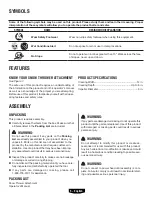 Preview for 7 page of HART HTSNW00 Operator'S Manual