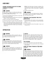 Preview for 8 page of HART HTSNW00 Operator'S Manual