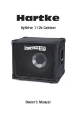 Hartke HyDrive 112b Owner'S Manual предпросмотр