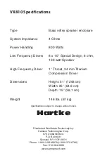 Preview for 4 page of Hartke VX810 Owner'S Manual