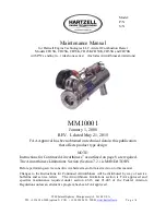 Hartzell CD15K Maintenance Manual preview