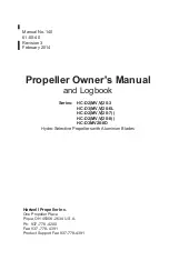 Hartzell HC-D2MV20-3 Series Owner'S Manual And Logbook preview