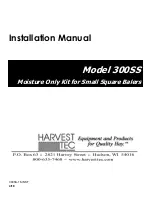 Предварительный просмотр 1 страницы Harvest TEC 300SS Installation Manual