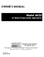 Предварительный просмотр 1 страницы Harvest TEC 442U Owner'S Manual