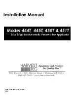 Предварительный просмотр 1 страницы Harvest TEC 444T Installation Manual