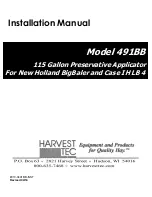 Preview for 1 page of Harvest TEC 491BB Installation Manual