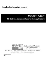 Preview for 1 page of Harvest TEC 547C Installation Manual