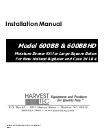 Предварительный просмотр 1 страницы Harvest TEC 600BB Installation Manual