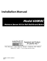 Preview for 1 page of Harvest TEC 600RB Installation Manual