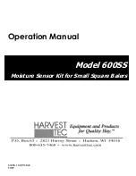 Предварительный просмотр 1 страницы Harvest TEC 600SS Operation Manual