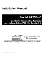 Preview for 1 page of Harvest TEC 795BBHD Installation Manual