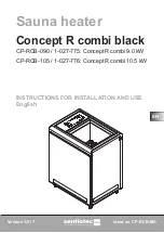 Preview for 1 page of Harvia 1-027-775 Instructions For Installation And Use Manual