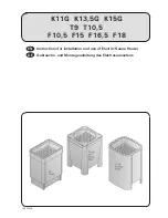 Harvia F10,5 Instructions For Installation And Use Manual preview