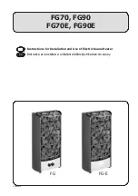 Harvia FG70 Instructions For Installation And Use Manual preview