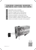 Preview for 1 page of Harvia HGX110XW Instructions For Installation And Use Manual