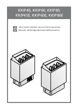 Harvia KKIP45 Instructions For Installation And Use Manual preview