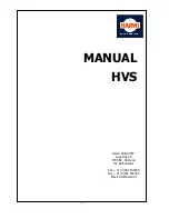 HARWI HVS Manual предпросмотр