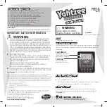 Hasbro Gaming YAHTZEE A2125 Quick Start Manual preview