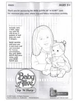 Hasbro Baby Alive Sip 'n Slurp 18689 Instruction Manual предпросмотр