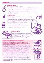 Предварительный просмотр 2 страницы Hasbro Baby Alive Sip 'N Slurp Doll 18920 Instruction Manual