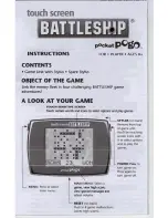 Hasbro Battleship Pocket Pogo Instructions Manual preview
