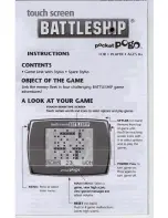 Предварительный просмотр 1 страницы Hasbro Battleship Pocket Pogo Instructions Manual