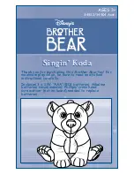 Hasbro Brother Bear Singin' Koda 34904 Instruction Manual предпросмотр