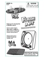 Предварительный просмотр 1 страницы Hasbro FLASH ART Neon Paint Spinner 20251 Instruction Manual