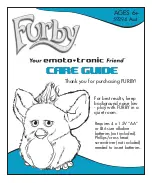 Предварительный просмотр 1 страницы Hasbro Furby 59294 Care Manual