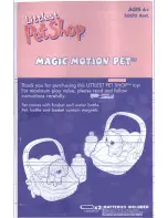 Предварительный просмотр 1 страницы Hasbro Littlest Pet Shop Magic Motion Pets 50670 Instruction Manual