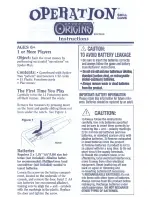Hasbro Operation Spiderman Origins Skill Game Instruction Manual preview