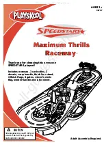 Hasbro PLAYSKOOL Speedstars Maximum Thrills Raceway 06707 Quick Start Manual preview