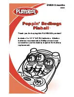 Preview for 1 page of Hasbro Poppin' Bedbugs Pinball 06102 Instruction Manual