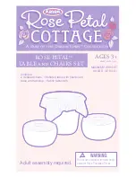 Hasbro Rose Petal Cottace Table and Chairs Set 68620/68621 Instruction Manual preview