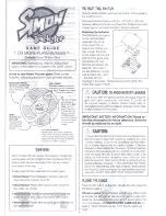 Preview for 1 page of Hasbro SIMON Trickster Game Owner'S Manual