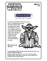 Hasbro Star Wars Electronic Ask Yoda 72410 Instruction Manual preview