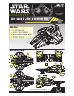 Hasbro Star Wars Revenge of the Sith Obi Wan Jedi Starfighter 85196 Instruction Manual предпросмотр