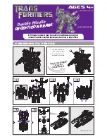 Preview for 1 page of Hasbro Transformers Double Missile Decepticon Brawl 82434/82414 Instruction Manual