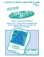 Hasbro Travel Lite Brite 07951 Instruction Manual preview