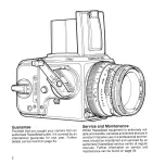 Предварительный просмотр 3 страницы Hasselblad 500C/M Instruction Manual