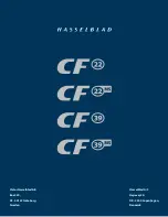 Предварительный просмотр 65 страницы Hasselblad CF22 CF39 User Manual