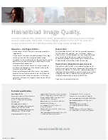 Предварительный просмотр 4 страницы Hasselblad CFII Brochure & Specs