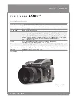 Preview for 6 page of Hasselblad H3DII-50 Datasheet