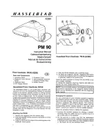 Hasselblad Prism Viewfinder PM90 Instruction Manual preview