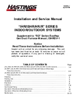 Hastings HR SERIES Installation And Service Manual preview