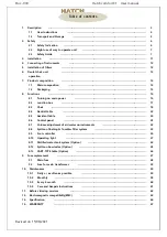 Предварительный просмотр 2 страницы hatch comfort TAURAUS C1 User'S Operating Manual