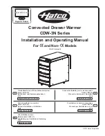 Hatco CDW-3N Series Installation And Operating Manual preview