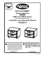 Hatco Drawermax HDM Series Installation And Operating Manual preview