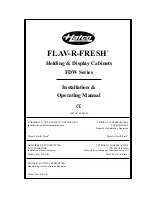 Hatco FLAV-R-FRESH FDW-1 Installation And Operating Manual preview